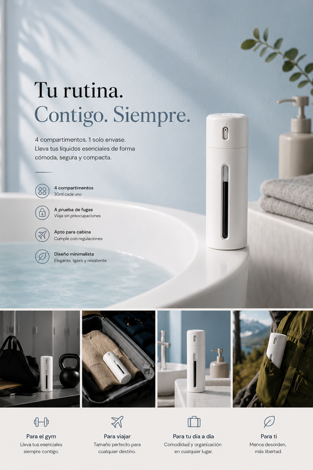 Dispensador 4 en 1 Velori